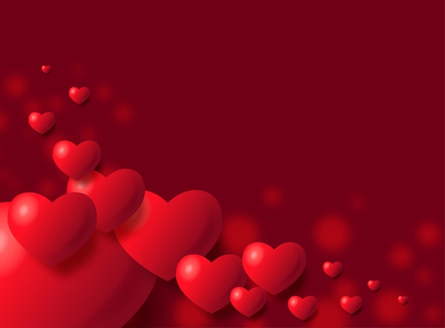 Feliz día de San Valentín, plantilla de ilustración de fondo de corazón