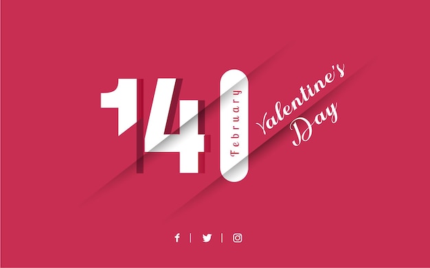 feliz día de san valentín publicación en redes sociales