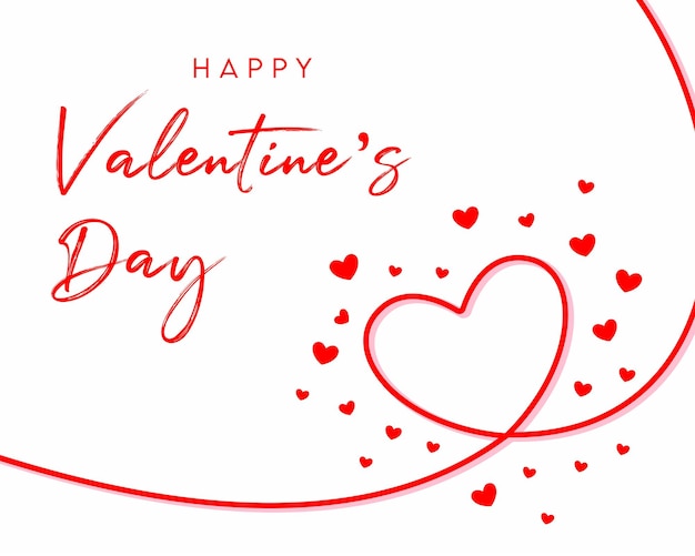 Feliz día de San Valentín simple deseos de felicitación fondo