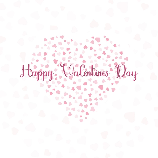 feliz día de san valentín tarjeta de amor diseño vectorial de fondo