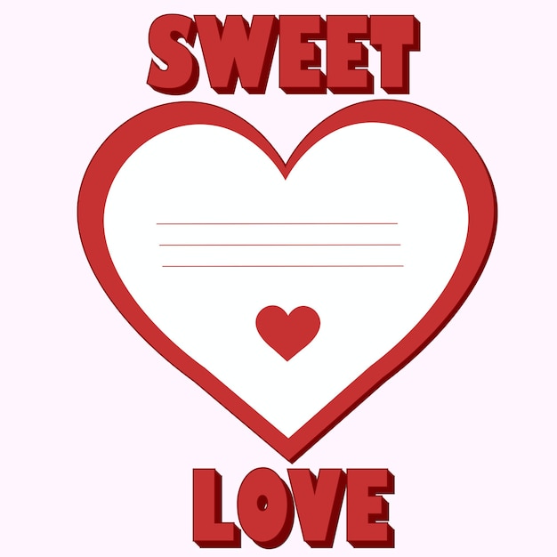 Feliz día de San Valentín tarjeta dulce amor Feliz día de San Valentín saludos ilustración vectorial
