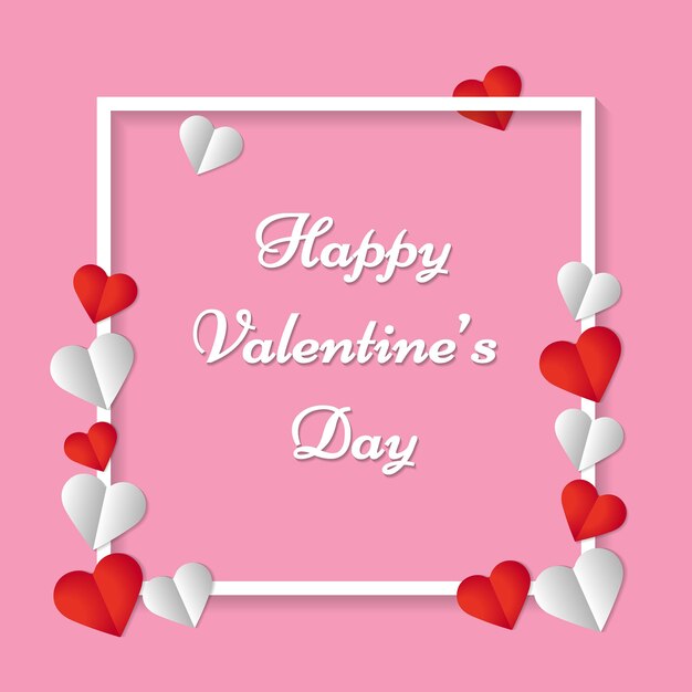 Feliz día de San Valentín tarjeta de felicitación romántica. Perfecto para pegatinas, cumpleaños, guardar la fecha de invitación
