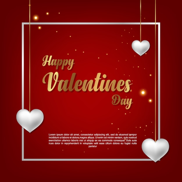 Feliz día de san valentín tarjeta de felicitación romántica