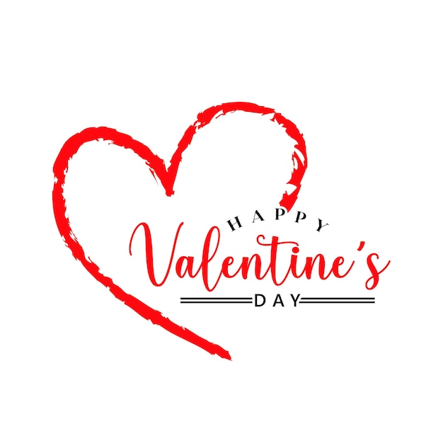 Feliz día de San Valentín texto letras tipografía fondo del cartel ilustración vectorial