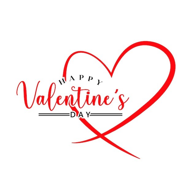 Feliz día de San Valentín texto letras tipografía fondo del cartel ilustración vectorial