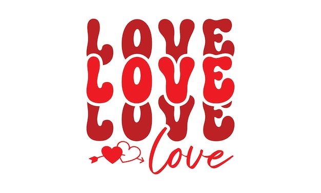 Vector feliz día de san valentín tipografía camiseta cotizaciones corte de cricuto archivo silueta vectorlovevalentine svg