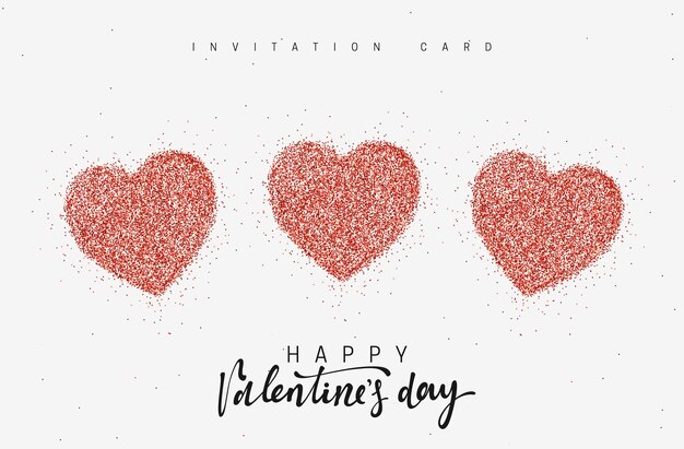 Feliz día de San Valentín. Vacaciones de tarjetas de felicitación. Frase para el diseño de folletos, carteles, banners web. ilustración vectorial