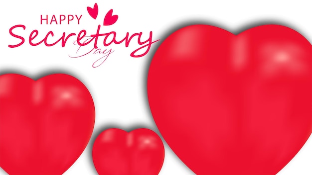 Feliz día de la secretaria. 24 de abril de 2019. diseño de texto dibujado a mano para el día nacional de las secretarias. administrar