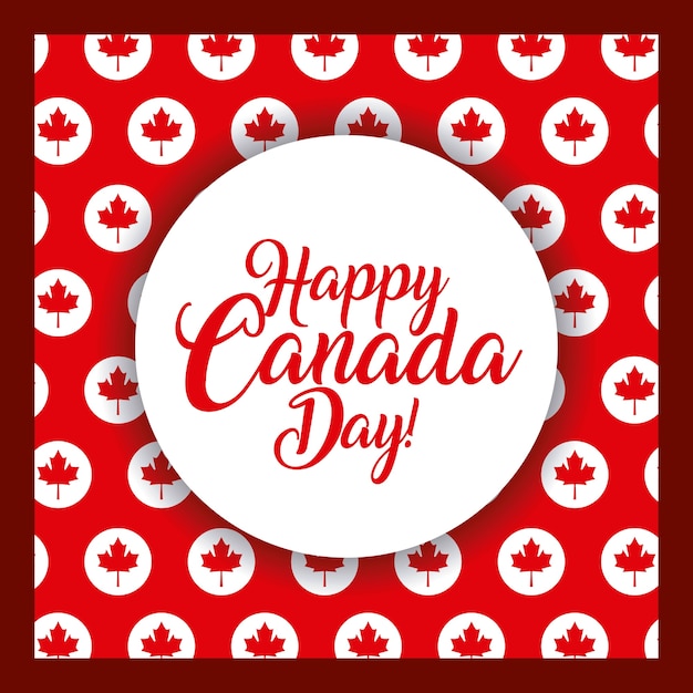 Feliz día de tarjeta de canadá