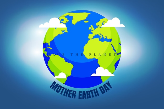 Feliz día de la tierra de la madre ilustración vectorial