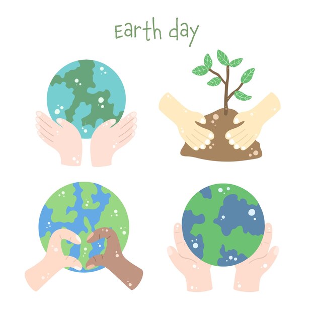 Feliz día de la Tierra Vector Medio ambiente Naturaleza