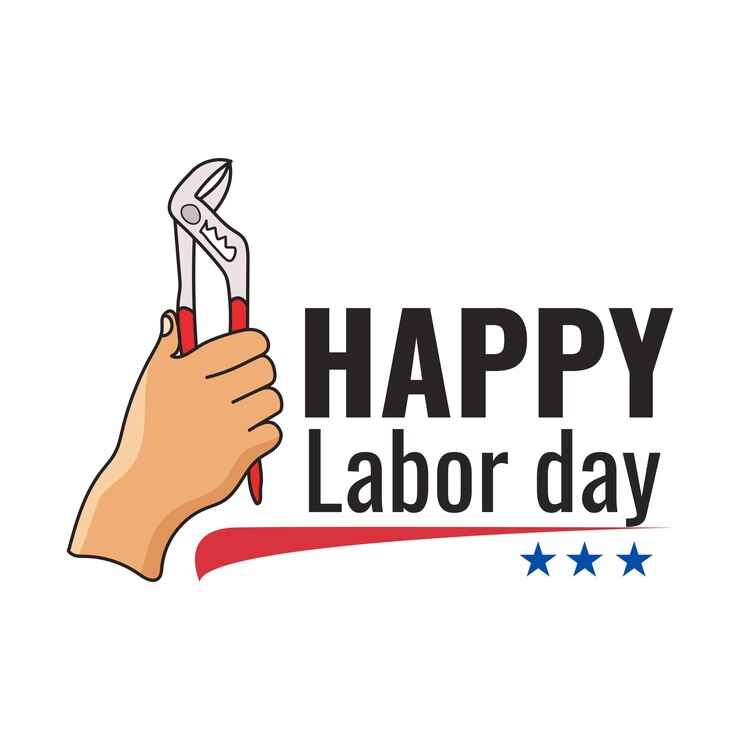 Feliz Día del Trabajo Día Internacional de los Trabajadores tipografía Vector Ilustración