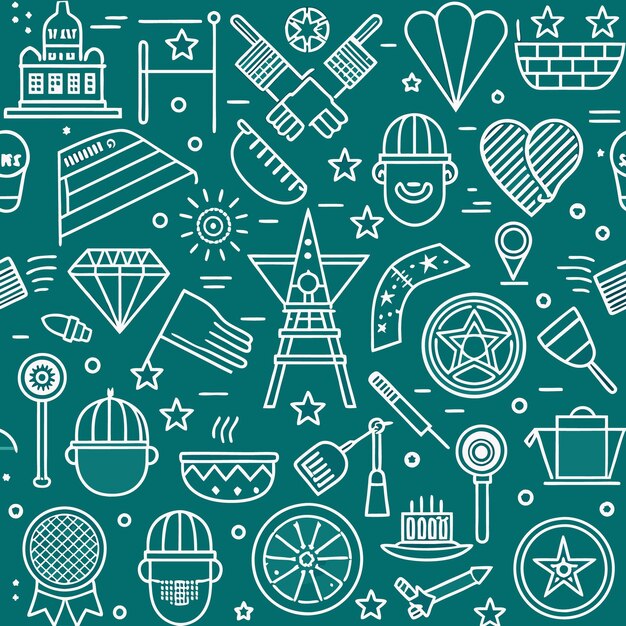 feliz día del trabajo doodle