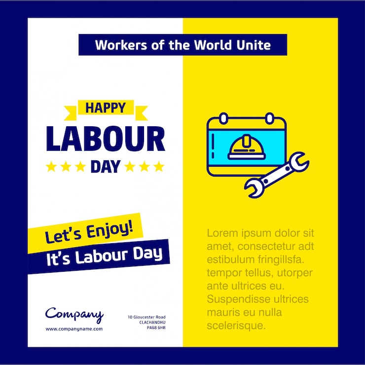 Feliz día del trabajo póster