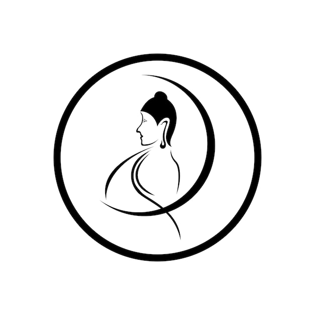 Feliz día de Vesak Buda Purnima desea saludos con la ilustración de Buda y loto Se puede utilizar para carteles banner logotipo fondo saludos diseño de impresión elementos festivos vector