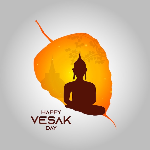 Vector feliz día de vesak festival de vesak fondo del señor buda día de vesak diseño eps10