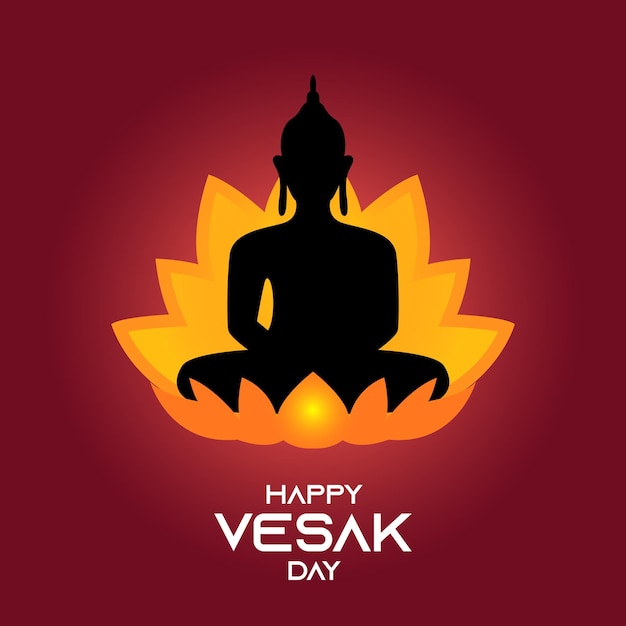 Feliz día de Vesak Festival de Vesak Fondo del Señor Buda Día de Vesak Diseño EPS10