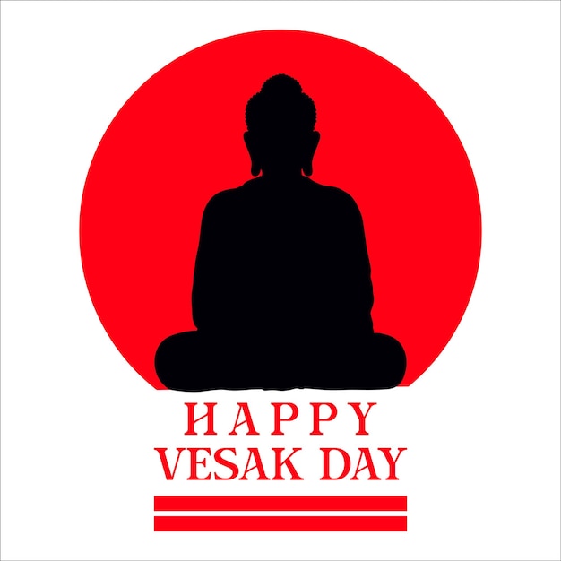 Feliz día de vesak o fondo de Buda Purnima