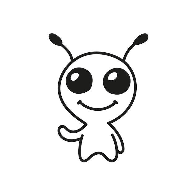 Feliz dibujo alienígena