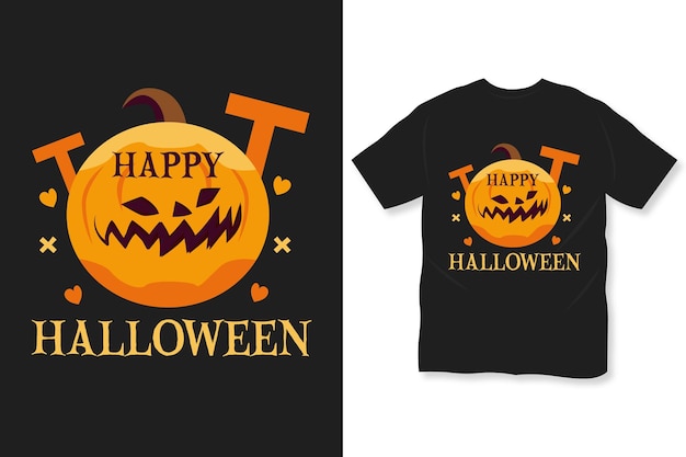 Feliz diseño de camiseta de Halloween
