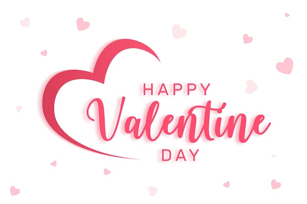 Feliz diseño de celebración del día de San Valentín con fondo en forma de corazón