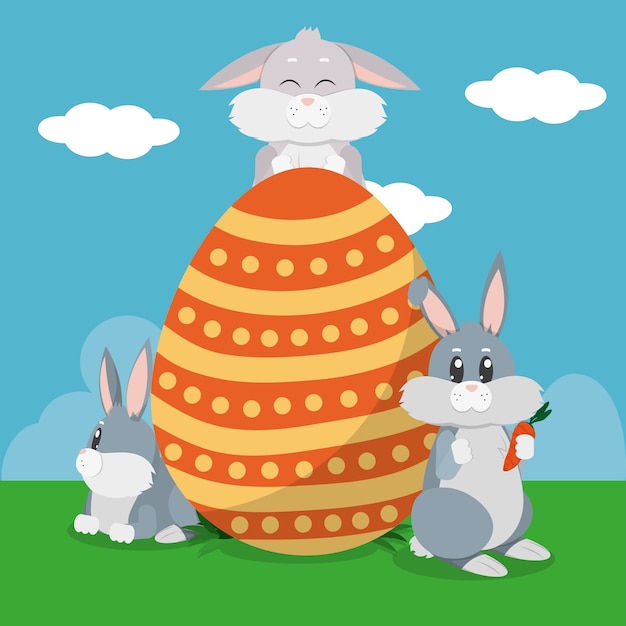 Feliz diseño de pascua