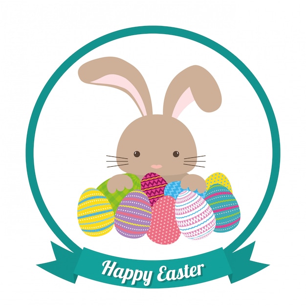 Feliz diseño de pascua