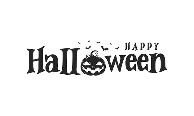 Feliz diseño de tipografía de Halloween