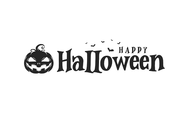 Feliz diseño de tipografía de Halloween