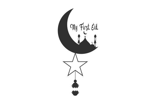 Feliz diseño tipográfico de Eid