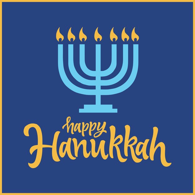 Vector feliz diseño vectorial de las vacaciones de hanukkah.