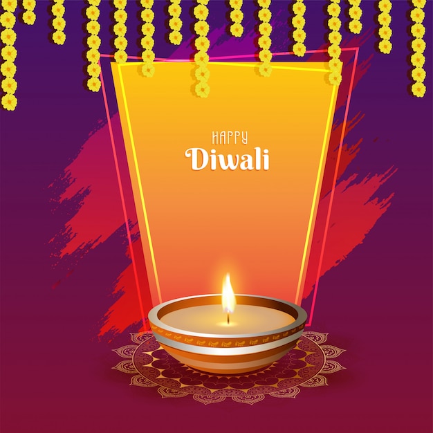 Vector feliz diwali celebration concept.