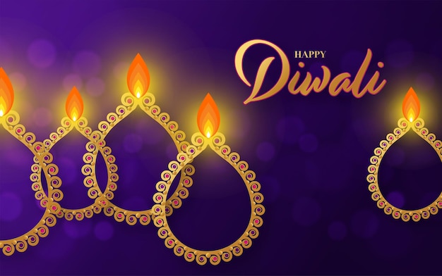 Feliz diwali deepavali el festival indio