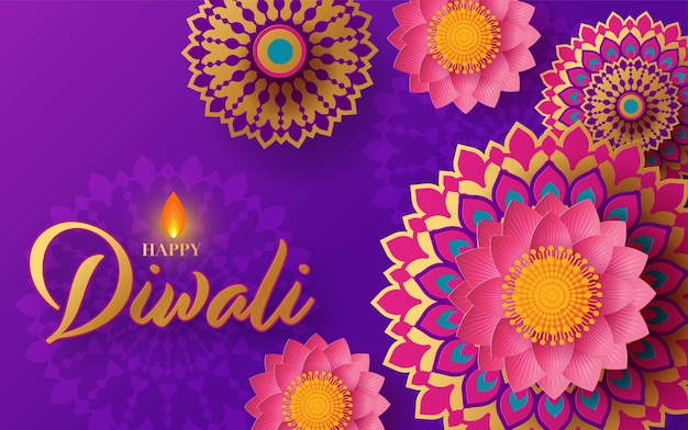 Feliz Diwali Deepavali el festival indio