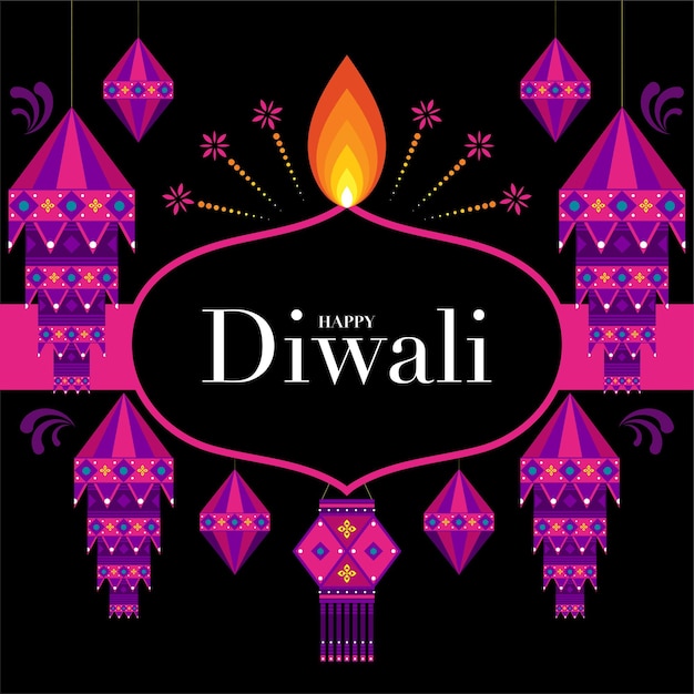 Feliz Diwali Deepavali o Dipavali el festival