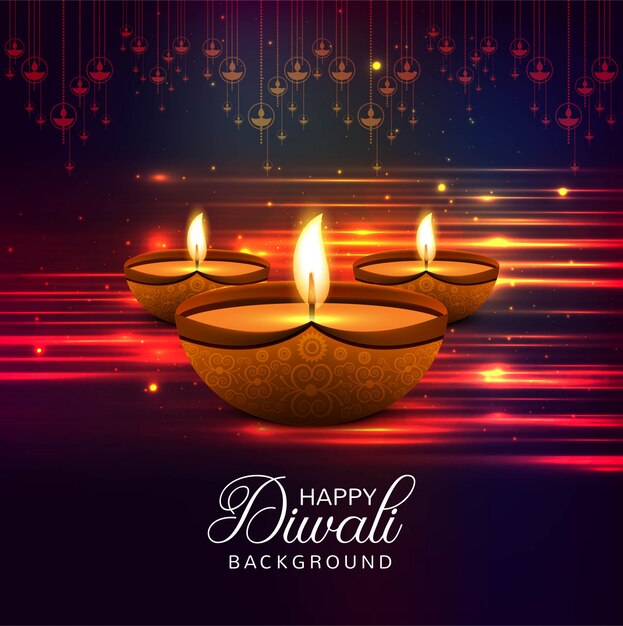 Feliz diwali diya aceite lámpara festival fondo brillante