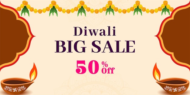 Feliz Diwali Elegante fondo de dia con espacio de texto Ilustración