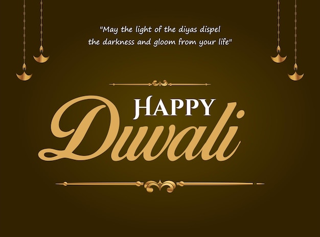 Feliz Diwali Festival indio saludo decorativo diseño de fondo diseño de pancarta