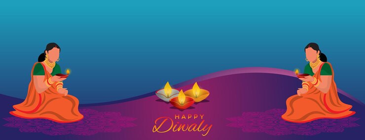 Feliz diwali fondo gran pancarta