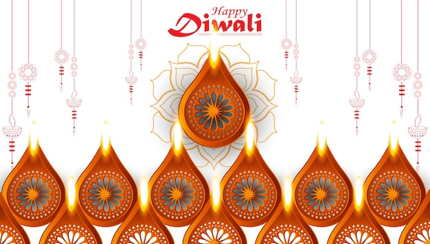 Feliz Diwali, Fondo de vacaciones para el festival de la luz de la India.