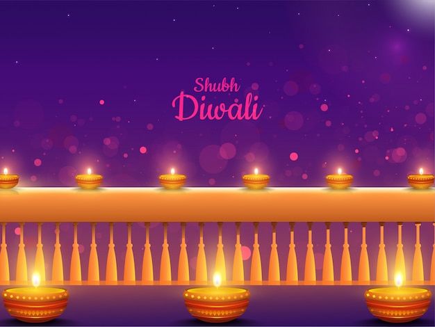 Vector feliz diwali fondo.