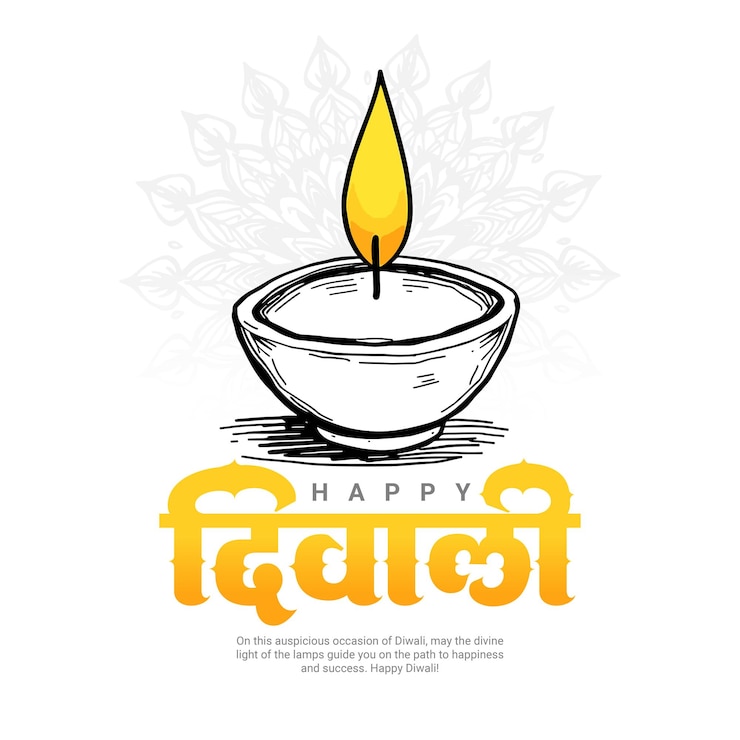 Vector feliz diwali o deepawali en las redes sociales