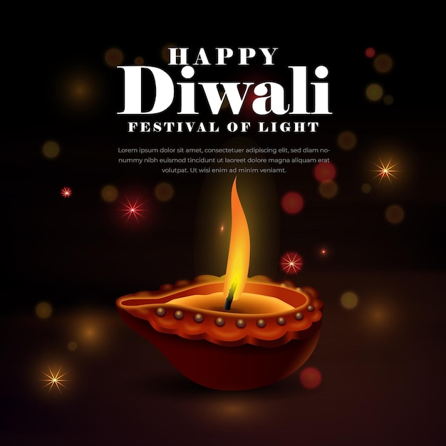 Feliz Diwali en el puesto social