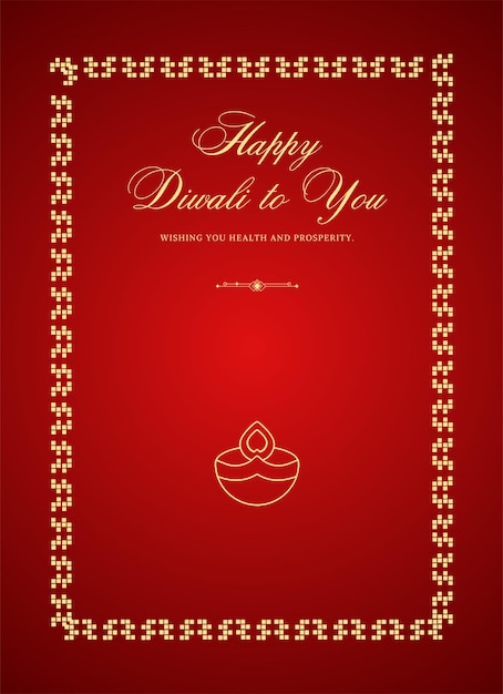 Feliz diwali tradicional festival elegante celebración vector