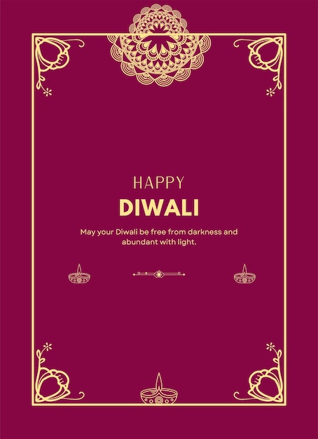 Feliz diwali tradicional festival elegante celebración vector