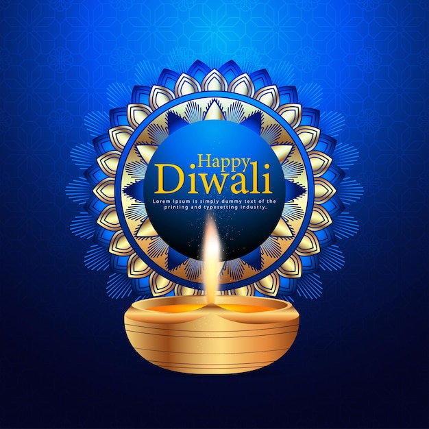 Feliz Diwali Vector Ilustración Festival de fondo