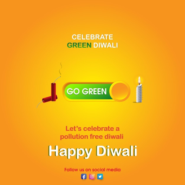 feliz diwali verde