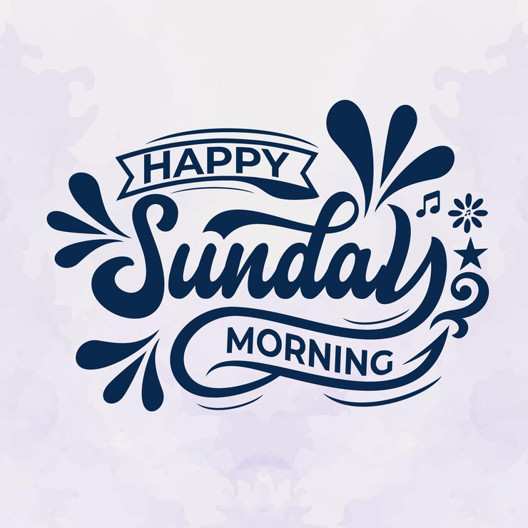 Vector feliz domingo diseño de letras