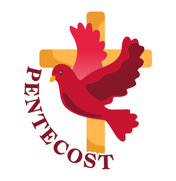 feliz domingo de pentecostes con una paloma