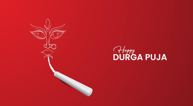 Feliz druga puja festival de la india diseño de durga puja para el cartel 3d ilustración